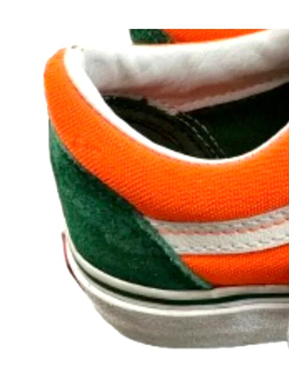 Vans Old Skool Green Orange Suede Sneakers Womens 5 Youth 3.5 Colorblock - Picture 5 of 7